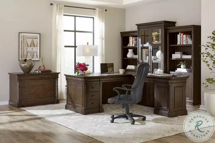 Jackson Turkish Coffee 72" L Shaped Home Office Set