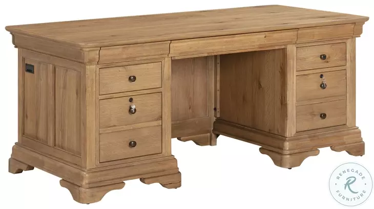 Chateau Philippe Cognac 72" Executive Desk with USB Charging