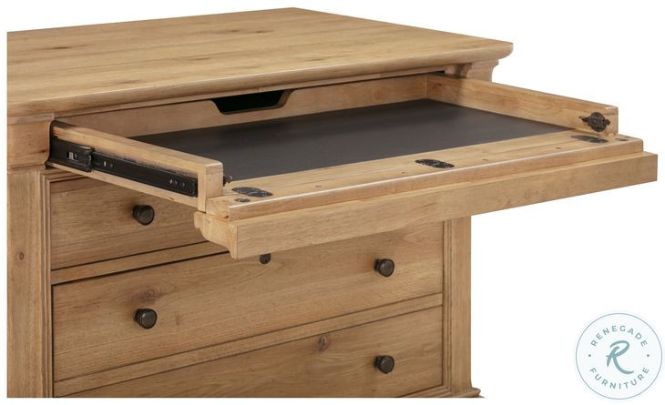 Chateau Philippe Cognac Workstation 3 Drawer Combo File Cabinet