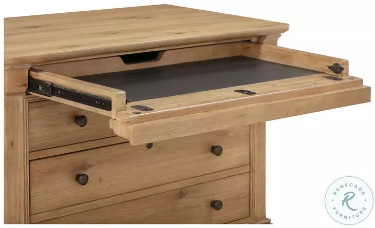 Chateau Philippe Cognac Workstation 3 Drawer Combo File Cabinet