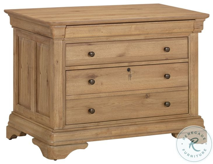 Chateau Philippe Cognac Workstation 3 Drawer Combo File Cabinet