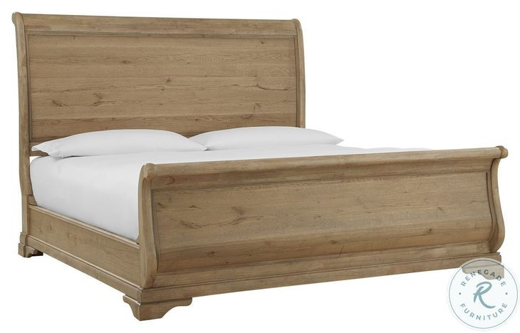 Chateau Philippe Cognac Queen Sleigh Bed with USB Charging