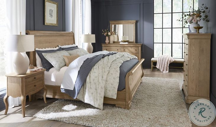 Chateau Philippe Cognac Sleigh Bedroom Set