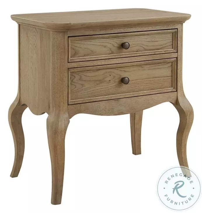 Chateau Philippe Cognac Cabriole 2 Drawer Nightstand