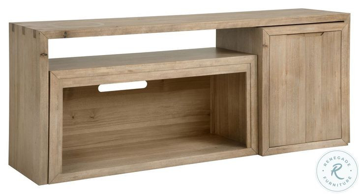 Lyndon Light Cashmere 75" Console with Fireplace