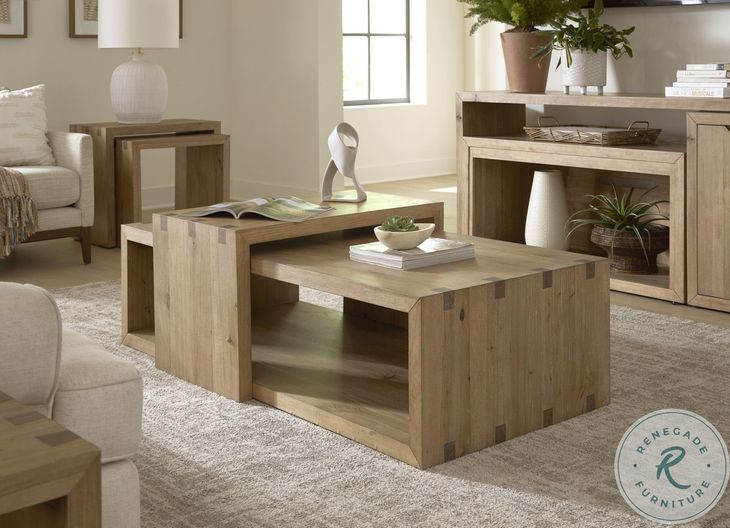 Lyndon Light Cashmere Rectangular Cocktail Table