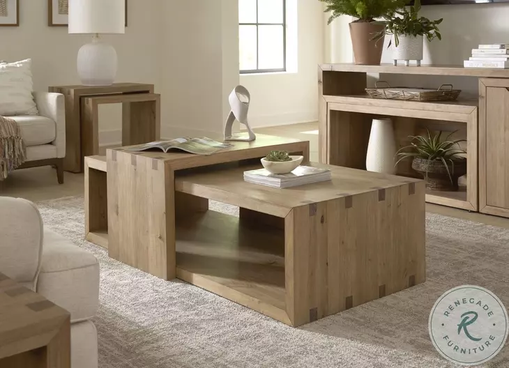 Lyndon Light Cashmere Rectangular Cocktail Table
