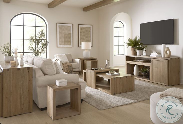 Lyndon Light Cashmere Rectangular Occasional Table Set