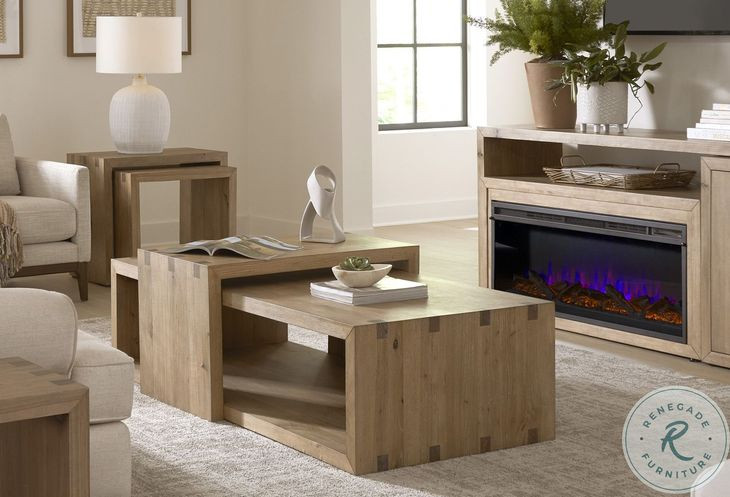 Lyndon Light Cashmere Rectangular Cocktail Table