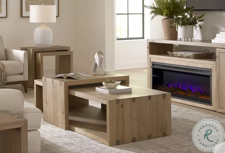 Lyndon Light Cashmere Rectangular Cocktail Table