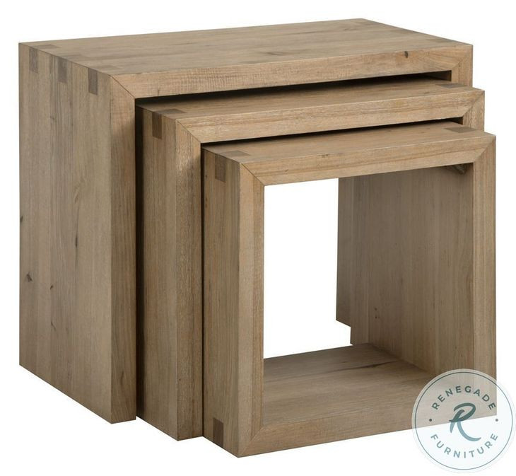 Lyndon Light Cashmere Rectangular Nesting End Table