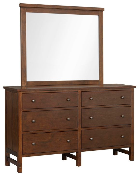 Channing Harvest Cherry 6 Drawer Dresser
