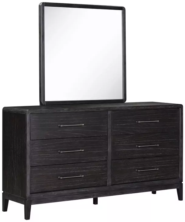 Ambrose Obsidian Mist Square Wall Mirror