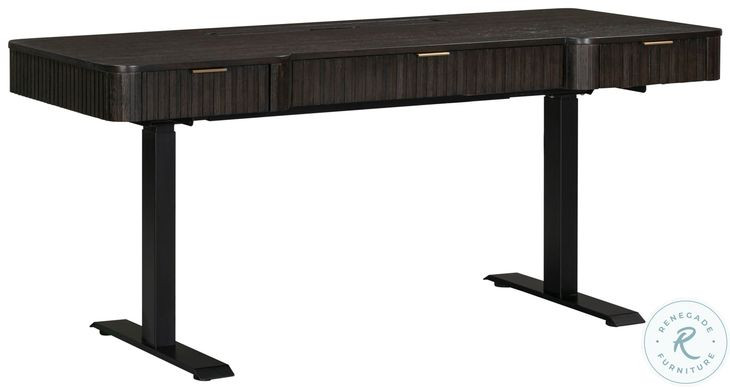 Rylan Dark Roast 60" Lift Desk with USB Charging