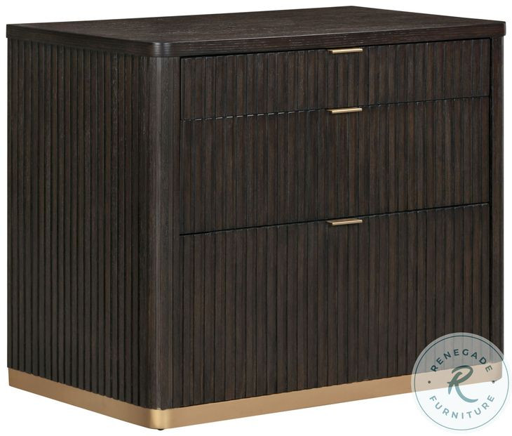 Rylan Dark Roast Workstation 3 Drawer Combo File Cabinet