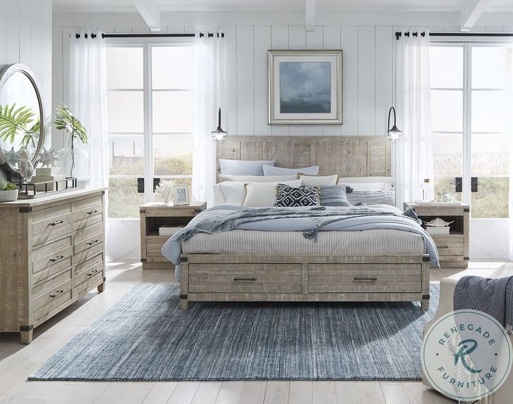 Foundry Weathered Stone 2 Drawer Nightstand