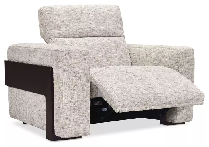MS Gray Atlas Power Recliner with Power Headrest