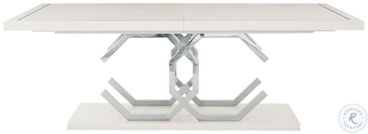 Silhouette Eggshell Rectangular Extendable Dining Table