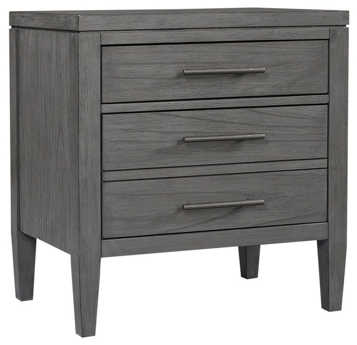 Preston Urbane Gray 2 Drawer Nightstand