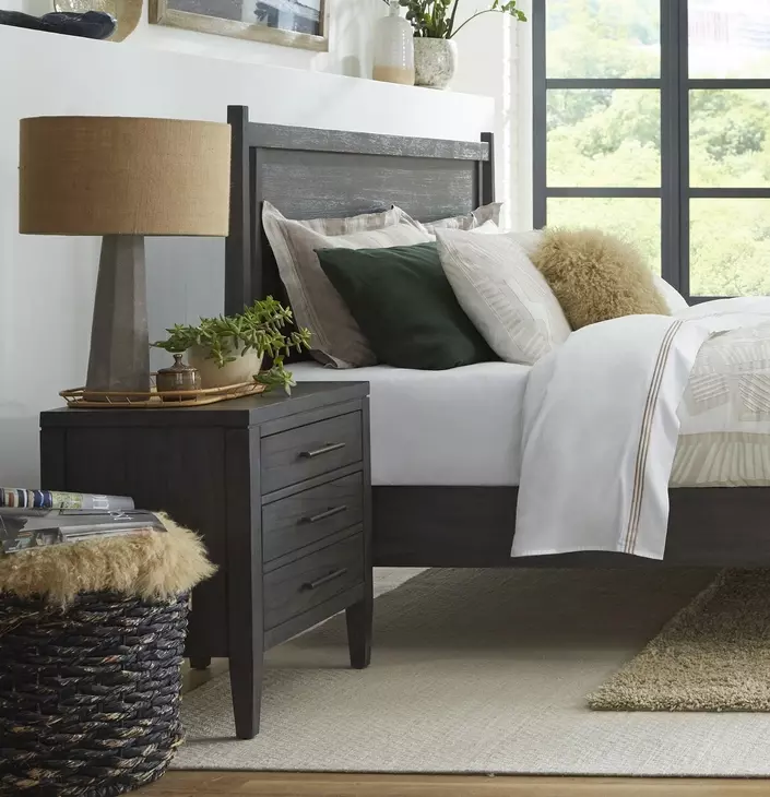Preston Urbane Gray 2 Drawer Nightstand