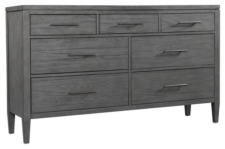 Preston Urbane Gray 7 Drawer Dresser