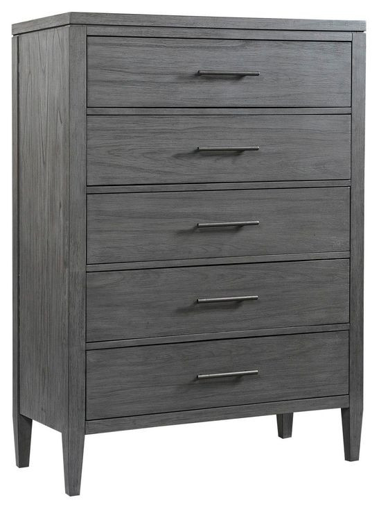 Preston Urbane Gray 5 Drawer Chest