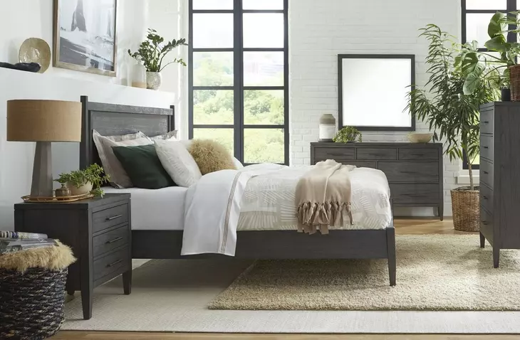 Preston Urbane Gray 5 Drawer Chest