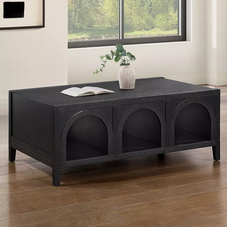 Fitzgerald Black Rectangular Coffee Table