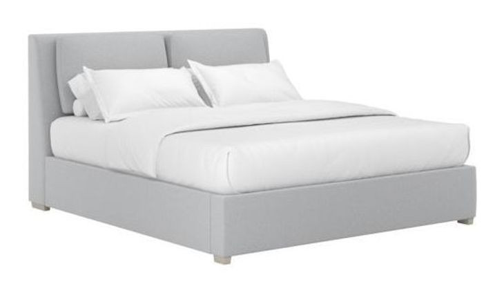 Grant Aluminum Performance Fabric Queen Upholstered Pillow Back Shelter Bed