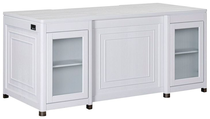 Norah Simply White 68" Executive Desk with USB Charging