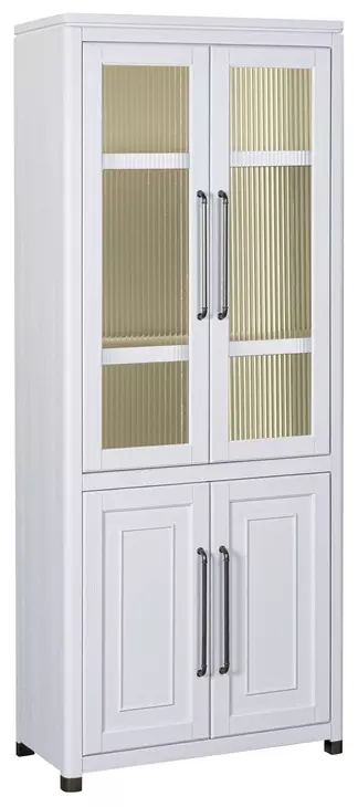 Norah Simply White 4 Door Bookcase with LED