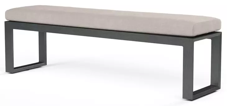 Redondo Canvas Natural Upholstered Outdoor Dining Bench