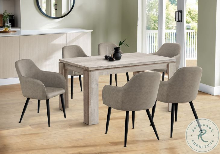 1088 Taupe Rectangular Dining Table