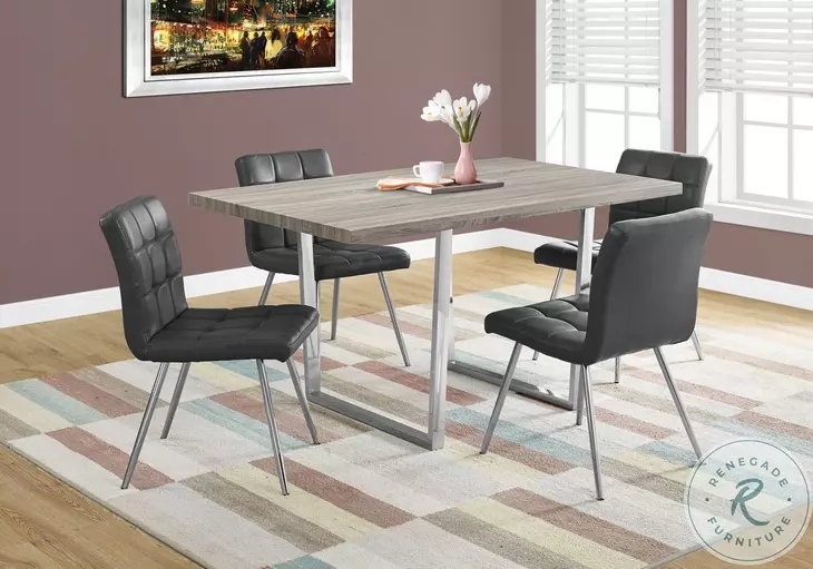 1121 Dark Taupe Rectangular Dining Table