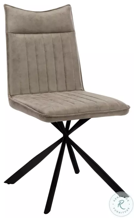 1216 Taupe Fabric Dining Chair Set Of 2