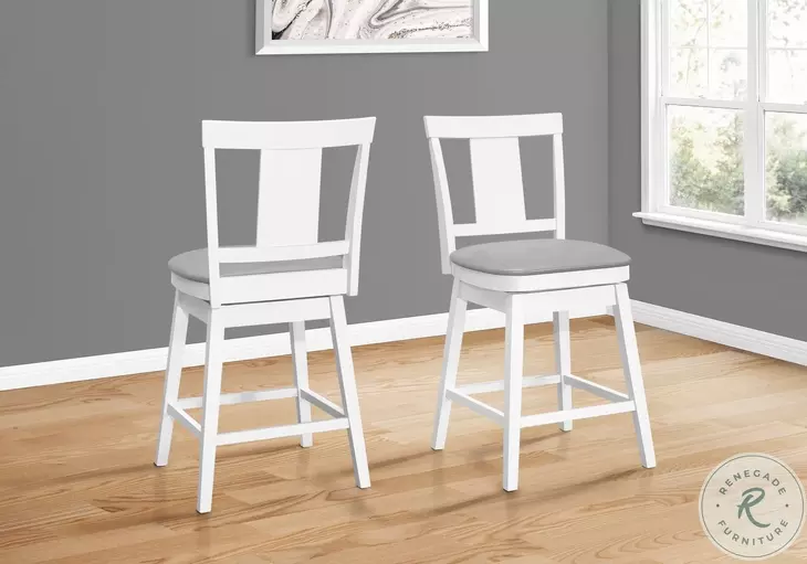 1233 Grey 39" Swivel Counter Height Set Of 2