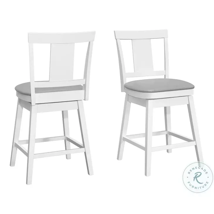 1233 Grey 39" Swivel Counter Height Set Of 2