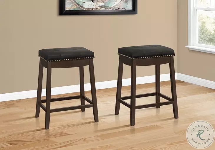 1261 Black 24" Bar Stool Set Of 2