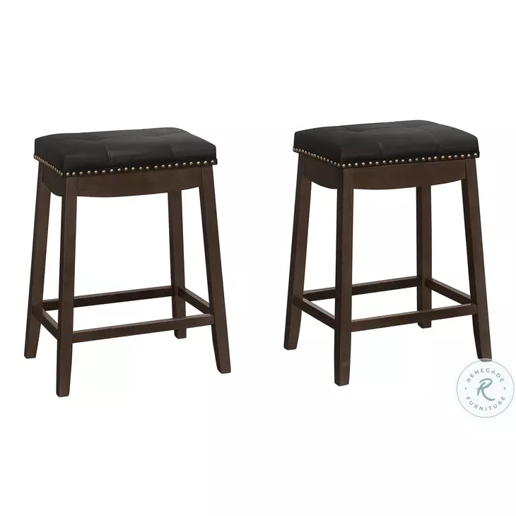 1261 Black 24" Bar Stool Set Of 2