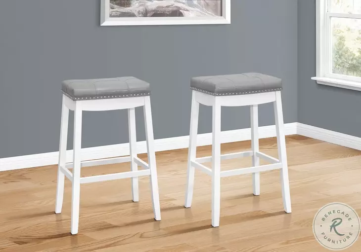 1262 Grey 29" Bar Stool Set Of 2