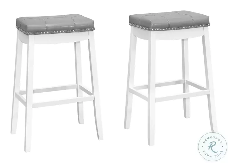 1262 Grey 29" Bar Stool Set Of 2