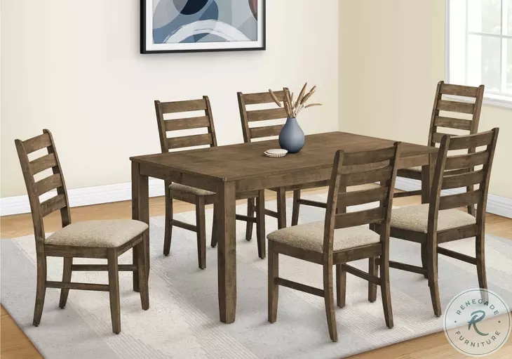 1342 Brown Fabric Dining Chair Set Of 2