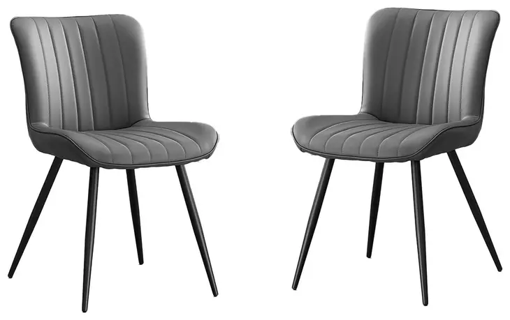 1131 Gray Upholstered Dining Chair Set of 2