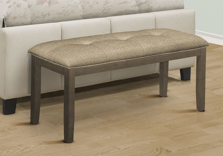 1379 Brown Upholstered 45" Dining Bench