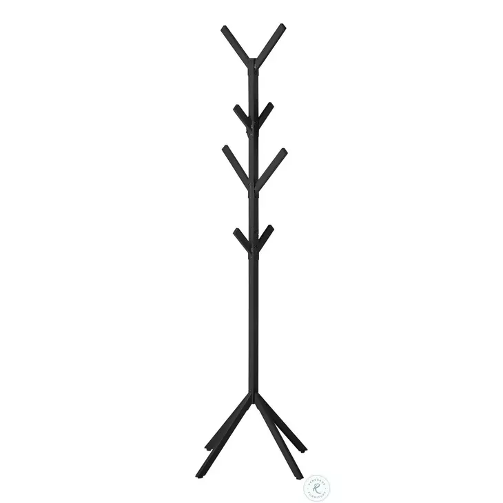 2057 Black 70" Coat Rack
