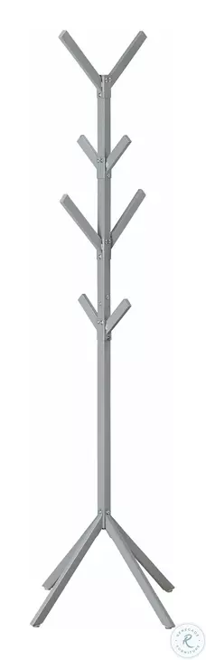2058 Silver 70" Coat Rack