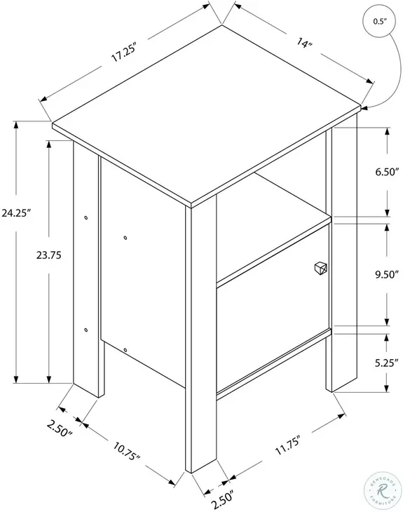 White Storage Accent Table