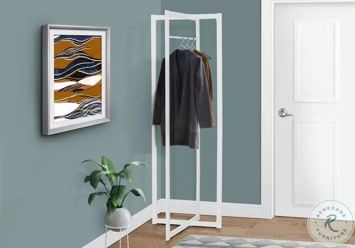 2151 White 72" Coat Rack