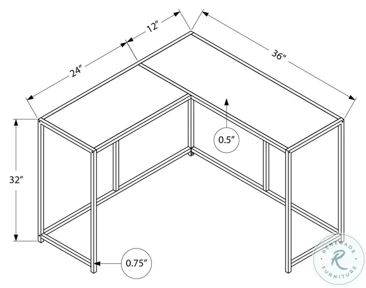 2160 White 36" Console Table