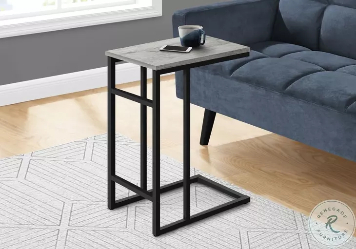 2171 Gray and Black 24" Accent Table